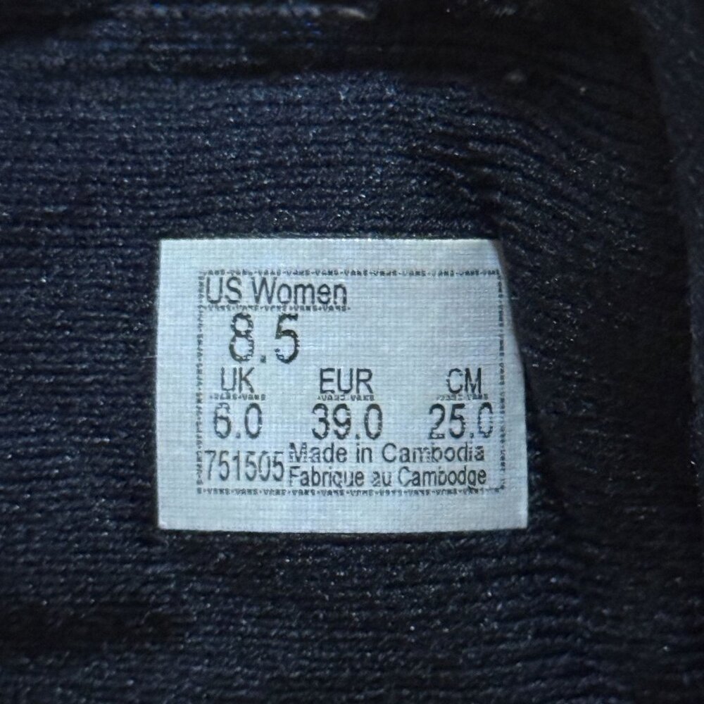 Vans Sanitized Sk8 Hi Shoes Sneaker Black White Women 8.5 High Top Skate - Picture 3 of 11